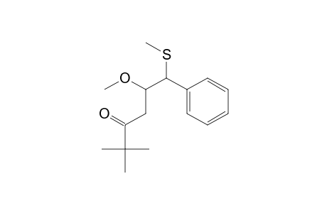 5-Methoxy-2,2-dimethyl-6-(methylthio)-6-phenyl-3-hexanone