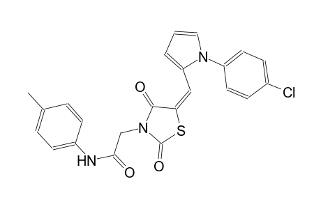 2-((5E)-5-{[1-(4-chlorophenyl)-1H-pyrrol-2-yl]methylene}-2,4-dioxo-1,3-thiazolidin-3-yl)-N-(4-methylphenyl)acetamide