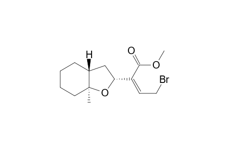 (+-)-[2-.alpha.(Z),3a-.beta.,7a-.alpha.]- and [2-.alpha.(Z),3a-.alpha.,7a-.beta.]-Methyl .beta.-(2-bromoethylidene)octahydro-7a-methyl-2-benzo[b]furanethanoate