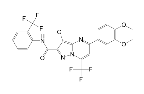 pyrazolo[1,5-a]pyrimidine-2-carboxamide, 3-chloro-5-(3,4-dimethoxyphenyl)-7-(trifluoromethyl)-N-[2-(trifluoromethyl)phenyl]-