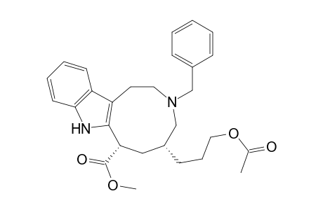 Azonino[5,4-b]indole-7-carboxylic acid, 5-[3-(acetyloxy)propyl]-1,2,3,4,5,6,7,8-octahydro-3-(phenylmethyl)-, methyl ester, (5R*,7S*)-(.+-.)-