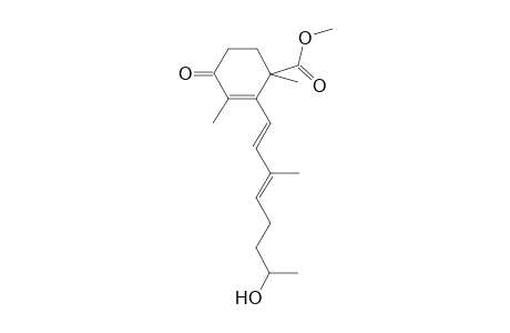 2-Cyclohexene-1-carboxylic acid, 2-(7-hydroxy-3-methyl-1,3-octadienyl)-1,3-dimethyl-4-oxo-, methyl ester, [R-[R*,S*-(E,E)]]-