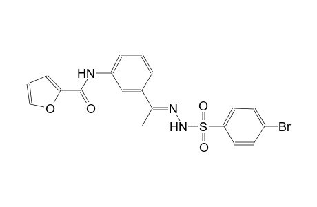 N-(3-{(1E)-N-[(4-bromophenyl)sulfonyl]ethanehydrazonoyl}phenyl)-2-furamide