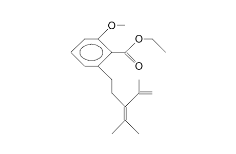 2-(3-Isopropenyl-4-methyl-3-penten-1-yl)-6-methoxy-benzoic acid, ethyl ester