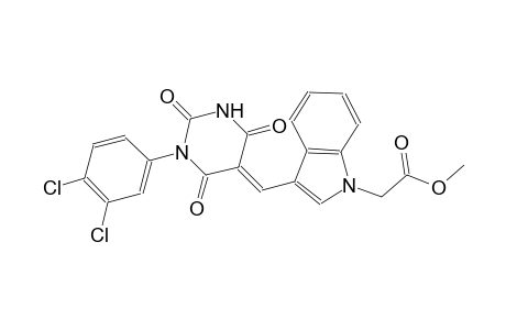 methyl {3-[(E)-(1-(3,4-dichlorophenyl)-2,4,6-trioxotetrahydro-5(2H)-pyrimidinylidene)methyl]-1H-indol-1-yl}acetate