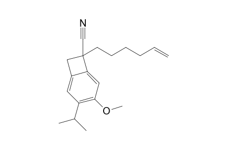 1-(Hex-5-enyl)-4-isopropyl-5-methoxy-1,2-dihydrobenzocyclobutene-1-carbonitrile