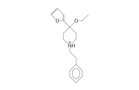 4-(2-Furyl)-4-ethoxy-1-phenethyl-piperidinium cation