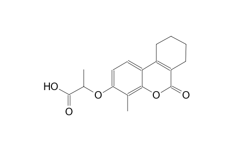 propanoic acid, 2-[(7,8,9,10-tetrahydro-4-methyl-6-oxo-6H-dibenzo[b,d]pyran-3-yl)oxy]-