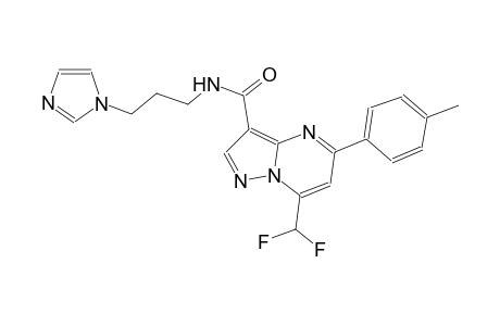 7-(difluoromethyl)-N-[3-(1H-imidazol-1-yl)propyl]-5-(4-methylphenyl)pyrazolo[1,5-a]pyrimidine-3-carboxamide