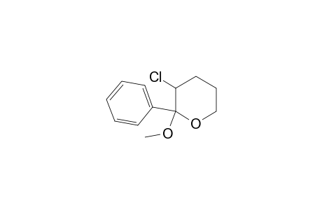 3-Chloro-2-methoxy-2-phenyltetrahydropyran