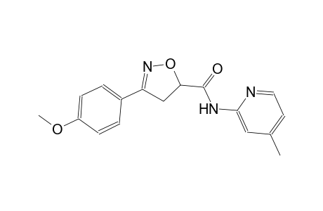 3-(4-methoxyphenyl)-N-(4-methyl-2-pyridinyl)-4,5-dihydro-5-isoxazolecarboxamide