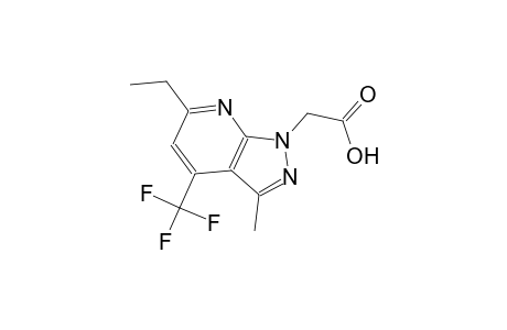 1H-pyrazolo[3,4-b]pyridine-1-acetic acid, 6-ethyl-3-methyl-4-(trifluoromethyl)-
