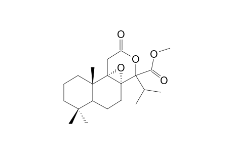 8-ALPHA,9-ALPHA-EPOXY-14-XI-METHOXYCARBONYL-13-NOR-12,14-SECO-TOTARA-12,14-LACTONE