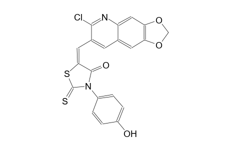 4-thiazolidinone, 5-[(6-chloro[1,3]dioxolo[4,5-g]quinolin-7-yl)methylene]-3-(4-hydroxyphenyl)-2-thioxo-, (5E)-