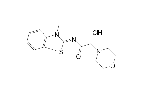 N-(3-METHYL-2-BENZOTHIAZOLINYLIDENE)-2-MORPHOLINOACETAMIDE, MONOHYDROCHLORIDE