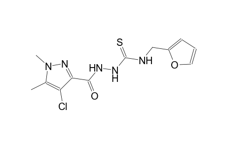 2-[(4-chloro-1,5-dimethyl-1H-pyrazol-3-yl)carbonyl]-N-(2-furylmethyl)hydrazinecarbothioamide