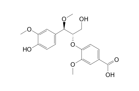 Erythro-guaiacylglycerol-7'-O-methyl 8'-vanillic acid ether