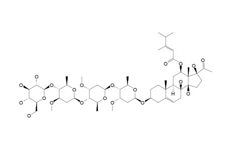 CAUDATIN-3-O-BETA-D-GLUCOPYRANOSYL-(1->4)-BETA-D-OLEANDROPYRANOSYL-(1->4)-BETA-D-CYMAROPYRANOSYL-(1->4)-BETA-D-CYMAROPYRANOSIDE