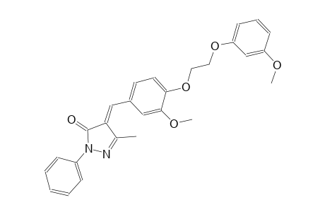 3H-pyrazol-3-one, 2,4-dihydro-4-[[3-methoxy-4-[2-(3-methoxyphenoxy)ethoxy]phenyl]methylene]-5-methyl-2-phenyl-, (4E)-
