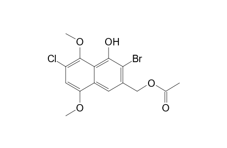 (3-bromanyl-6-chloranyl-5,8-dimethoxy-4-oxidanyl-naphthalen-2-yl)methyl ethanoate