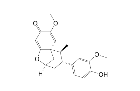(+-)-(2.alpha.,4.alpha.,5.beta.,5a.alpha.)-4-(4-Hydroxy-3-methoxyphenyl)-2,5a-methano-7-methoxy-5-methyl-8H-2,3,4,5-tetrahydro-1-benzoxepin-8-one