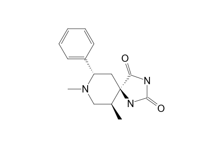1,5-DIMETHYL-2-PHENYLPIPERIDINE-4-SPIRO-5'-IMIDAZOLIDINE-2',4'-DIONE;MAJOR_ISOMER