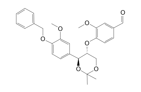 3-Methoxy-4-[[(4S,5R)-4-(3-methoxy-4-phenylmethoxy-phenyl)-2,2-dimethyl-1,3-dioxan-5-yl]oxy]benzaldehyde