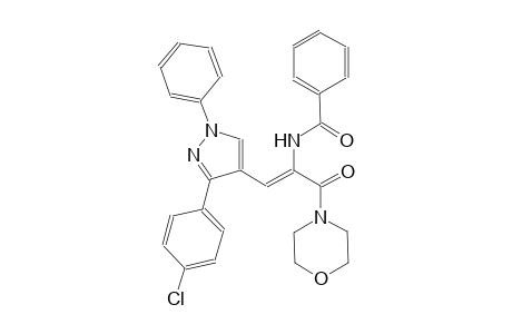 N-[(Z)-2-[3-(4-chlorophenyl)-1-phenyl-1H-pyrazol-4-yl]-1-(4-morpholinylcarbonyl)ethenyl]benzamide
