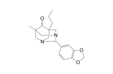 2-(1,3-benzodioxol-5-yl)-5-methyl-7-propyl-1,3-diazatricyclo[3.3.1.1~3,7~]decan-6-one