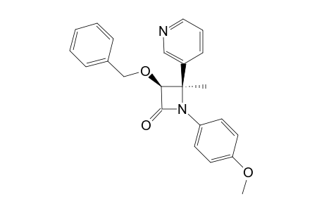 (3RS,4RS)-3-BENZYLOXY-1-(4-METHOXYPHENYL)-4-METHYL-4-(3-PYRIDINYL)-AZETIDIN-2-ONE