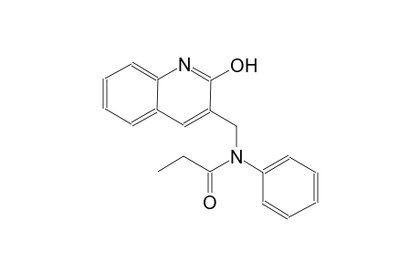 N-[(2-hydroxy-3-quinolinyl)methyl]-N-phenylpropanamide
