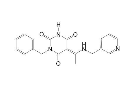 (5E)-1-benzyl-5-{1-[(3-pyridinylmethyl)amino]ethylidene}-2,4,6(1H,3H,5H)-pyrimidinetrione