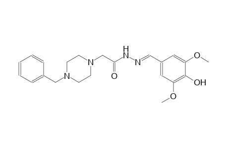 2-(4-benzyl-1-piperazinyl)-N'-[(E)-(4-hydroxy-3,5-dimethoxyphenyl)methylidene]acetohydrazide