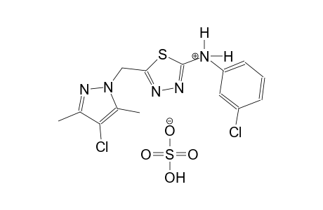 5-[(4-chloro-3,5-dimethyl-1H-pyrazol-1-yl)methyl]-N-(3-chlorophenyl)-1,3,4-thiadiazol-2-aminium hydrogen sulfate