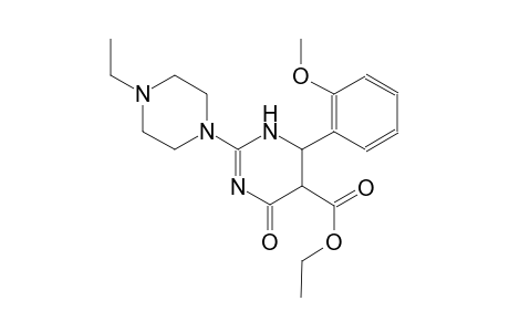 5-pyrimidinecarboxylic acid, 2-(4-ethyl-1-piperazinyl)-1,4,5,6-tetrahydro-6-(2-methoxyphenyl)-4-oxo-, ethyl ester