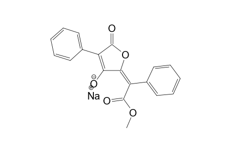 Benzeneacetic acid, alpha-(3-hydroxy-5-oxo-4-phenyl-2(5H)-furanylidene)-, methyl ester, sodium salt