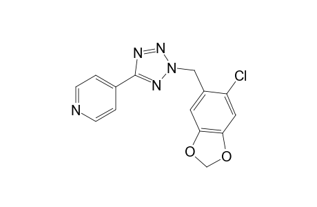 4-{2-[(6-chloro-2H-1,3-benzodioxol-5-yl)methyl]-2H-1,2,3,4-tetrazol-5-yl}pyridine