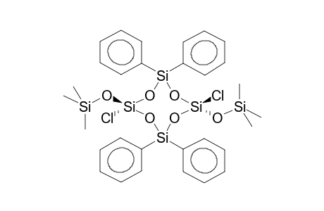 TRANS-1,5-BIS(TRIMETHYLSILYLOXY)-1,5-DICHLORO-3,3,7,7-TETRAPHENYLCYCLOTETRASILOXANE