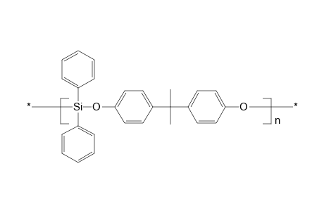 Poly(oxy-1,4-phenylene-2-propylidene-1,4-phenyleneoxy-diphenylsilane)