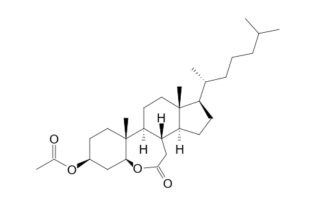 1H-Benz[b]indeno[5,4-d]oxepin, B-homo-6-oxacholestan-7-one deriv.