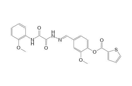 2-methoxy-4-((E)-{[(2-methoxyanilino)(oxo)acetyl]hydrazono}methyl)phenyl 2-thiophenecarboxylate
