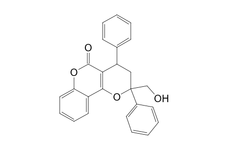 2H,5H-Pyrano[3,2-c][1]benzopyran-5-one, 3,4-dihydro-2-(hydroxymethyl)-2,4-diphenyl-