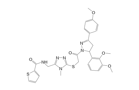 2-thiophenecarboxamide, N-[[5-[[2-[5-(2,3-dimethoxyphenyl)-4,5-dihydro-3-(4-methoxyphenyl)-1H-pyrazol-1-yl]-2-oxoethyl]thio]-4-methyl-4H-1,2,4-triazol-3-yl]methyl]-