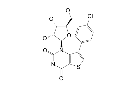 1-(BETA-D-RIBOFURANOSYL)-7-(4-CHLOROPHENYL)-THIENO-[3,2-D]-PYRIMIDINE-2,4-DIONE