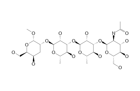 METHYL-(2-ACETAMIDO-2-DEOXY-ALPHA-D-GLUCOPYRANOSYL)-(1->3)-ALPHA-L-RHAMNOPYRANOSYL-(1->3)-ALPHA-L-RHAMNOPYRANOSYL-(1->2)-3-DEOXY-ALPHA-D-XY