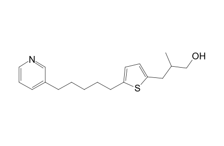 2-Methyl-3-[5-(5-pyridin-3-ylpentyl)thiophen-2-yl]propan-1-ol