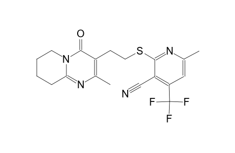 3-pyridinecarbonitrile, 6-methyl-2-[[2-(6,7,8,9-tetrahydro-2-methyl-4-oxo-4H-pyrido[1,2-a]pyrimidin-3-yl)ethyl]thio]-4-(trifluoromethyl)-