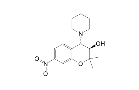 trans-3,4-Dihydro-2,2-dimethyl-7-nitro-4-(piperidin-1-yl)-2H-1-benzopyran-3-ol