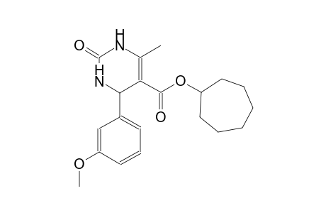 5-pyrimidinecarboxylic acid, 1,2,3,4-tetrahydro-4-(3-methoxyphenyl)-6-methyl-2-oxo-, cycloheptyl ester