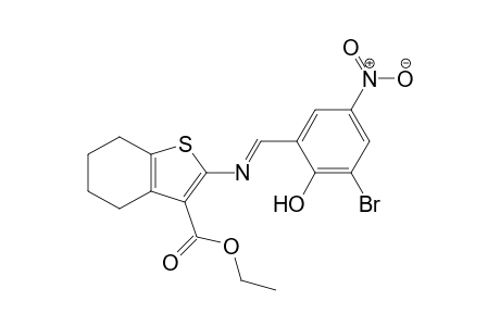 Ethyl 2-(3-bromo-2-hydroxy-5-nitrobenzylideneamino)-4,5,6,7-tetrahydrobenzo[b]thiophene-3-carboxylate